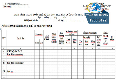 thủ tục hưởng chế độ khi nghỉ ốm