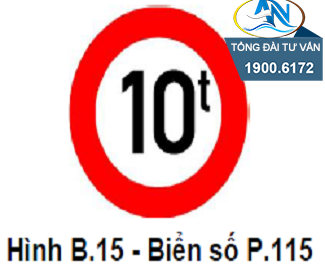 Biển báo P.115 và biển P.106