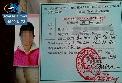 Giấy xác nhận khuyết tật