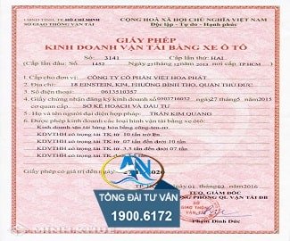 Làm giấy phép kinh doanh vận tải